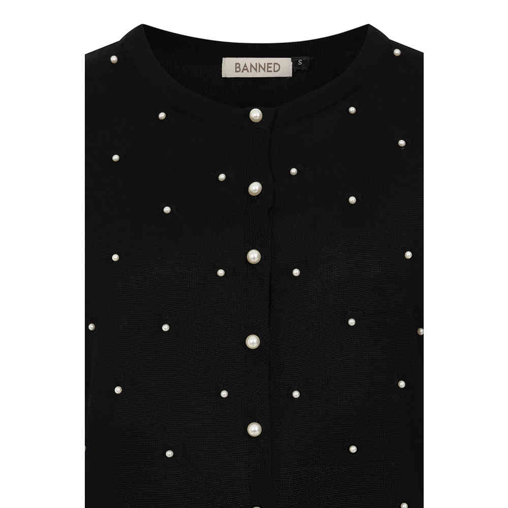 Banned - Pearl Cardigan - Black